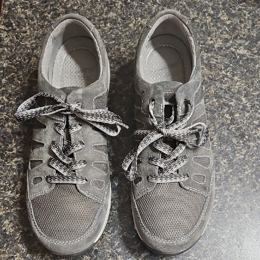 Dansko Women's Gray Lace-Up Sneakers